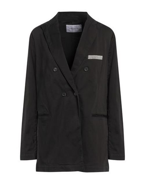 Fabiana Filippi Woman Blazer Black Size 2 Cotton, Ecobrass