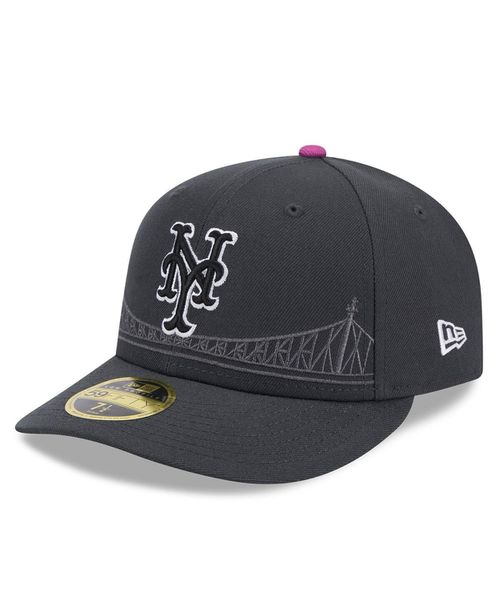 Men's Graphite New York Mets 2024 City Connect Low Profile 59FIFTY Fitted Hat - Graphite
