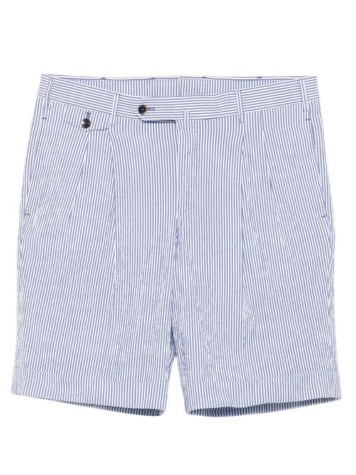 Striped Seersucker Cotton Shorts