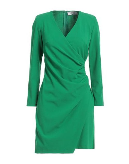 Woman Mini dress Emerald green Size 8 Polyester, Viscose, Elastane