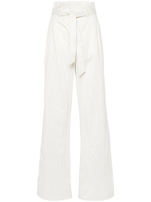 Xero pinstripe-pattern palazzo pants - White