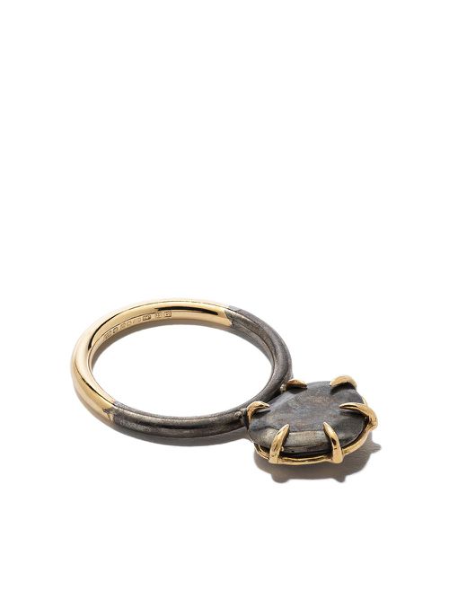 18kt yellow gold two-tone ring