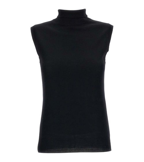 Black Turtle Neck Top