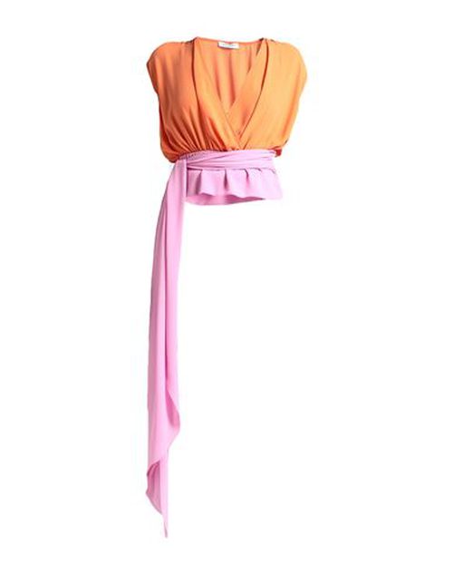 Luckylu Milano Woman Top Orange Size 4 Polyester