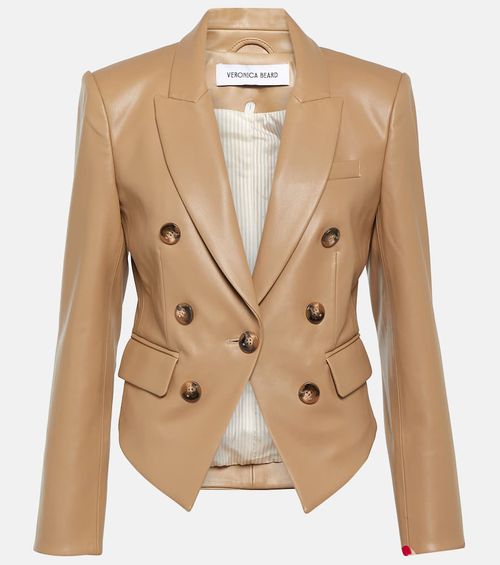 Cooke single-breasted faux leather jacket