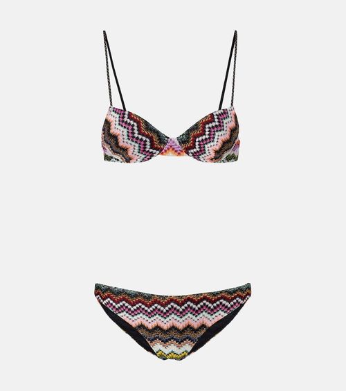 Zig Zag lamé bikini