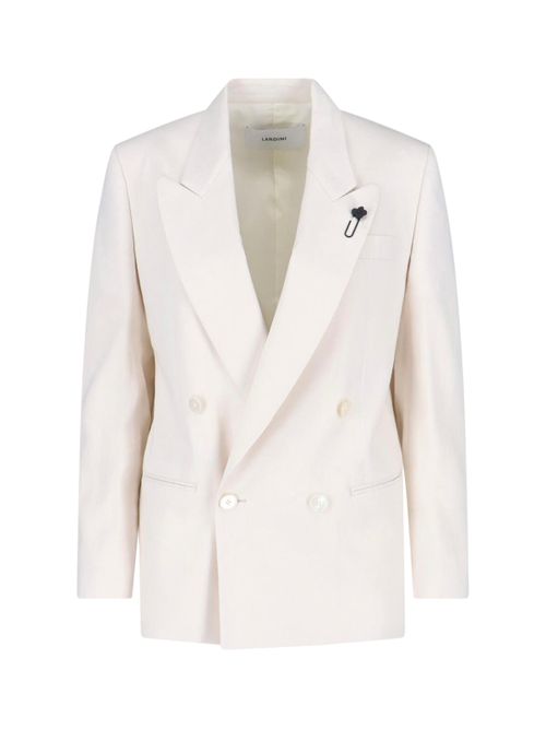 Linen-Blend Cropped Jacket for Women