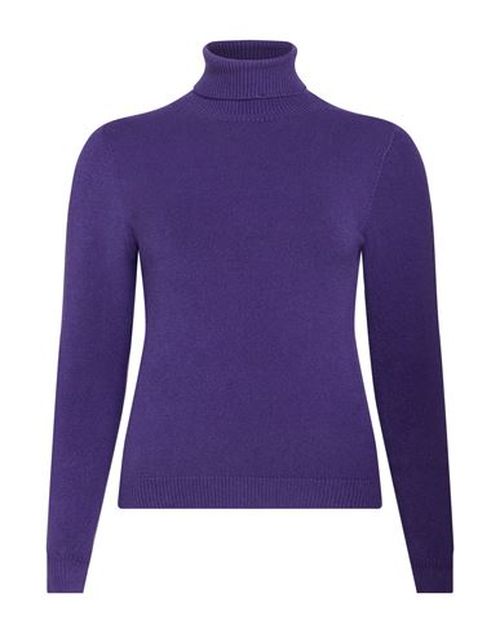 Woman Turtleneck Dark purple Size ONESIZE Viscose, Polyester, Polyamide