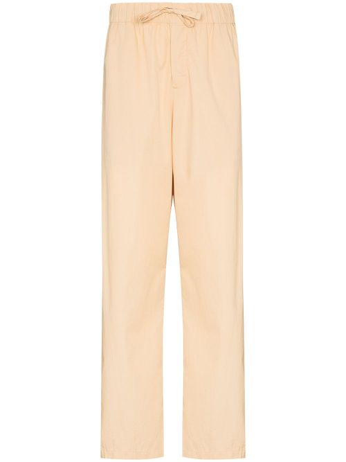 Drawstring poplin pajama bottoms - Neutrals