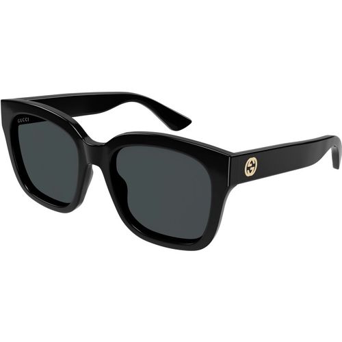 Gucci Woman Gucci GG1338SK 001 Sunglasses Injected Black Grey Squared Norma