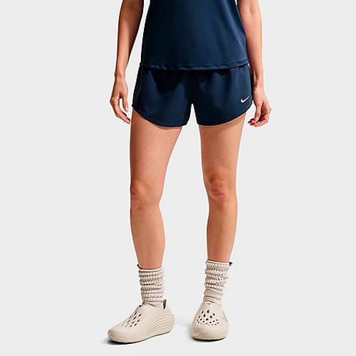 Women's One Dri-FIT Mid-Rise 3" Brief-Lined Shorts in Midnight Navy/White