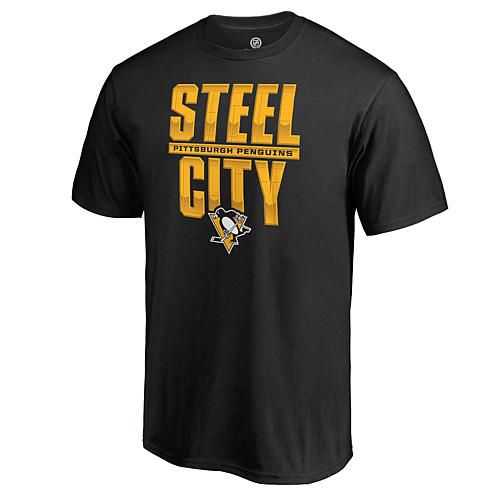 Men's Fanatics Black Pittsburgh Penguins Hometown Collection Local T-Shirt - Size Small
