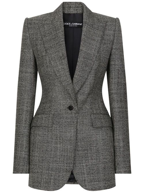 Buttoned long-sleeve blazer - Grey