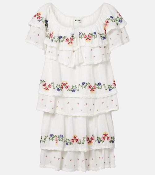 Leilani embroidered cotton minidress