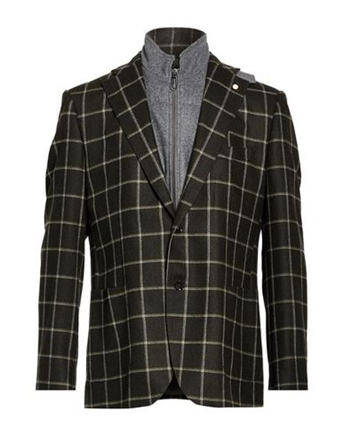 Man Blazer Dark green Size 46 Wool