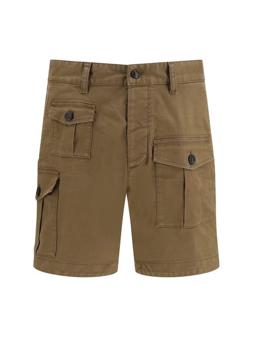 Multi-Pocket Cargo Cargo Shorts — Brown