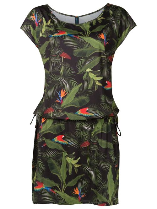 Shiva botanical-print dress - Green