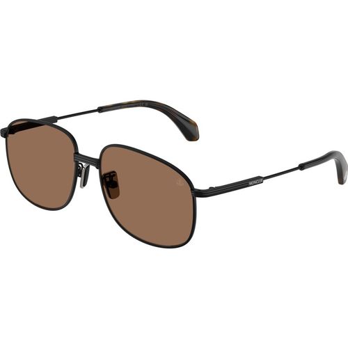 Moncler Unisex Moncler ME4013 FENNIX 100173 Gafas de sol Acero Negro Marrón Piloto Norma
