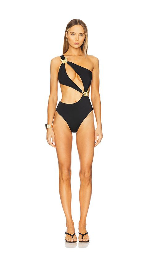 CIN CIN Orbit Butterfly One Piece Swimsuit in Black. -  XS also in L, M