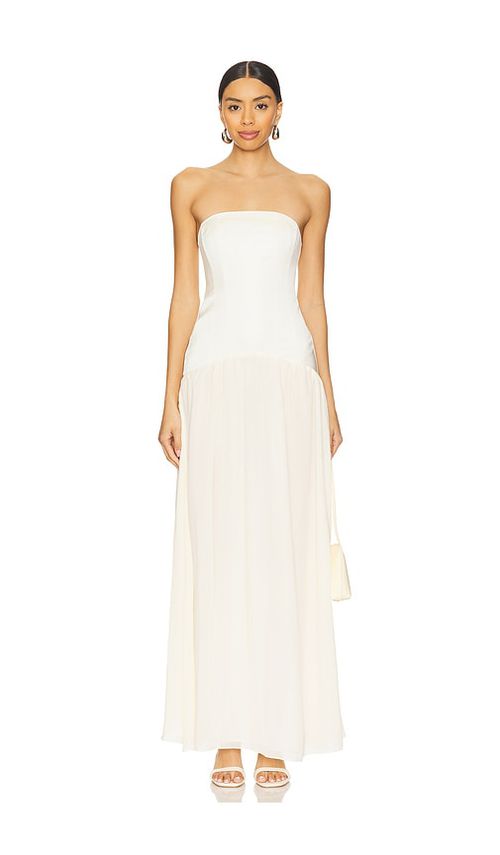 WeWoreWhat Corset Sheer Midi Dress in White.  6. Also in