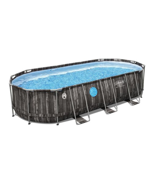"Power Steel Swim Vista 20' x 48"" Round Above Ground Swimming Pool Set"