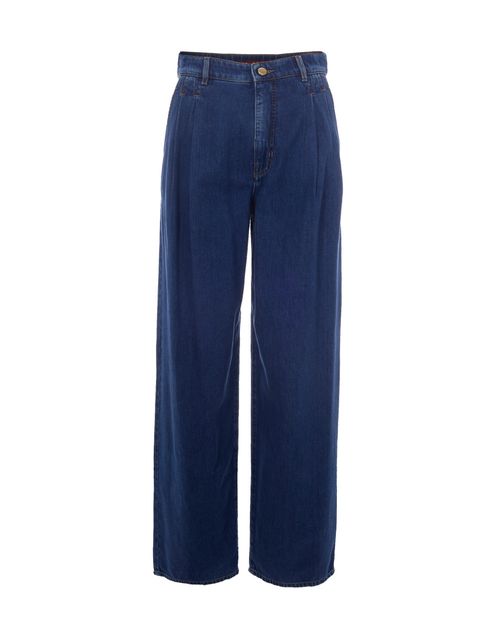 Blue Relaxed High Rise Jeans