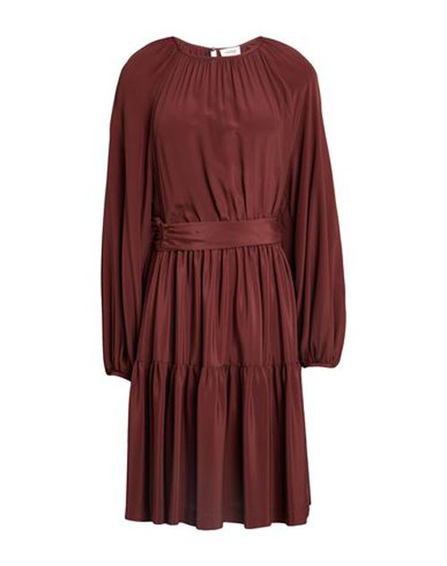 Woman Mini dress Brown Size 2 Acetate, Silk