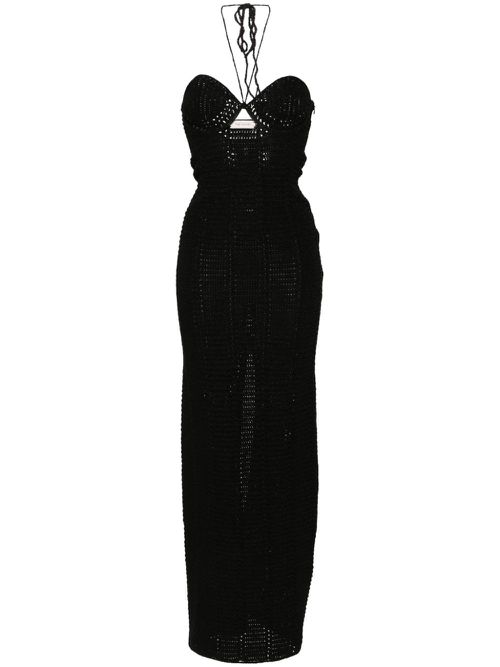 Bergen crochet-knit maxi dress - Black