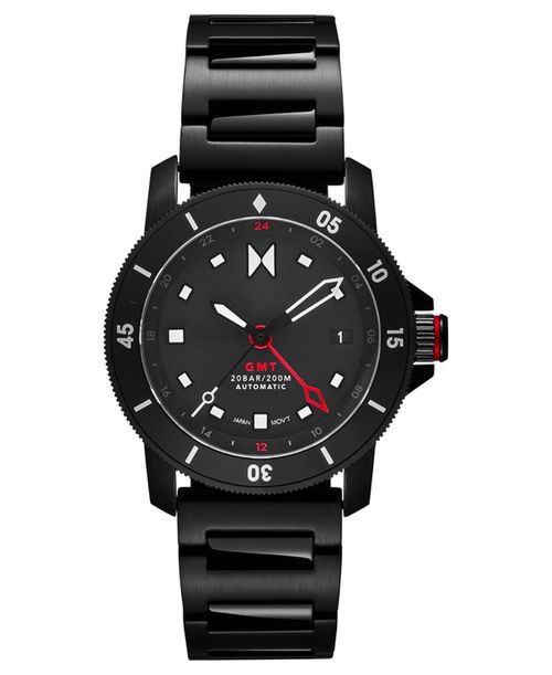 Men's Cali Diver Automatic Black Stainless Steel Bracelet Watch 40mm - Black