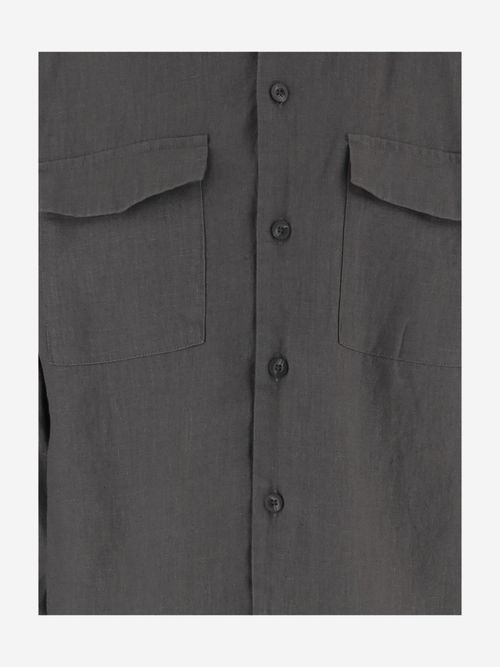 Linen Shirt — Gray