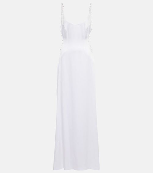 Bridal Pearled Cove cutout gown