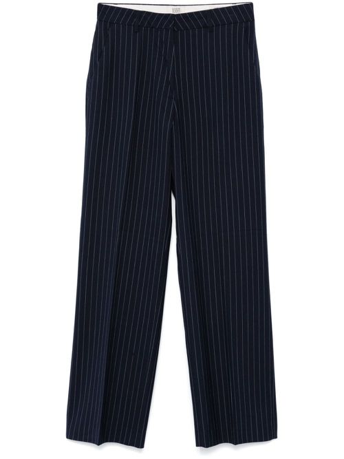 Pinstripe-pattern trousers - Blue