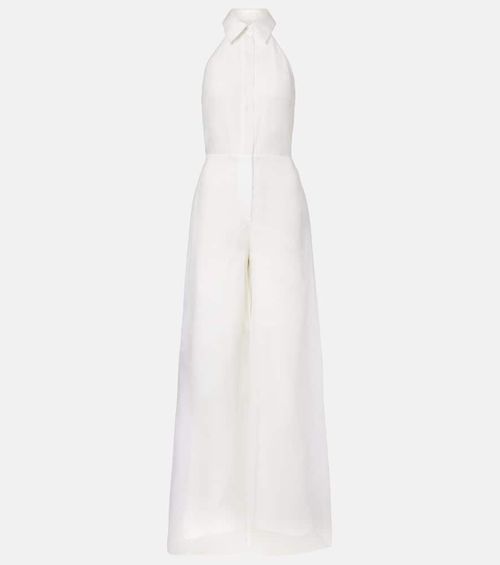 Tunca semi-sheer silk gown