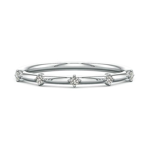 Angara 1.5 MM Round Diamond Five-Stone Station Ring in Platinum