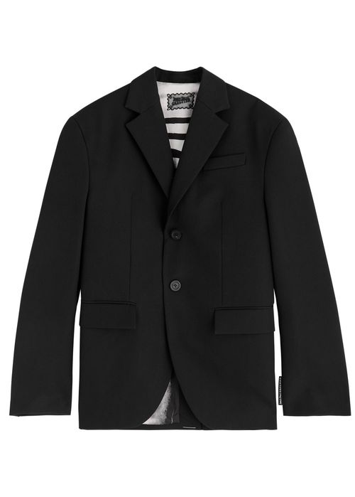 Oversized Wool Blazer - Black - 38 (UK10 / S)