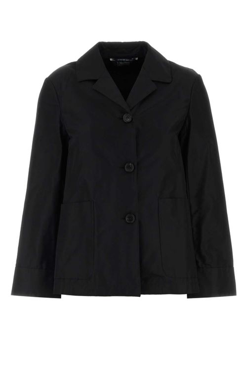 Cotton-Polyester Blend Jacket — Black