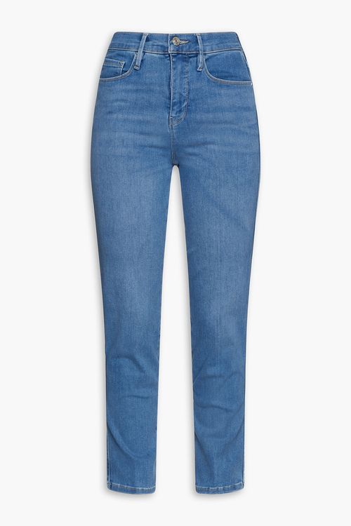 Le Sylvie cropped high-rise straight-leg jeans
