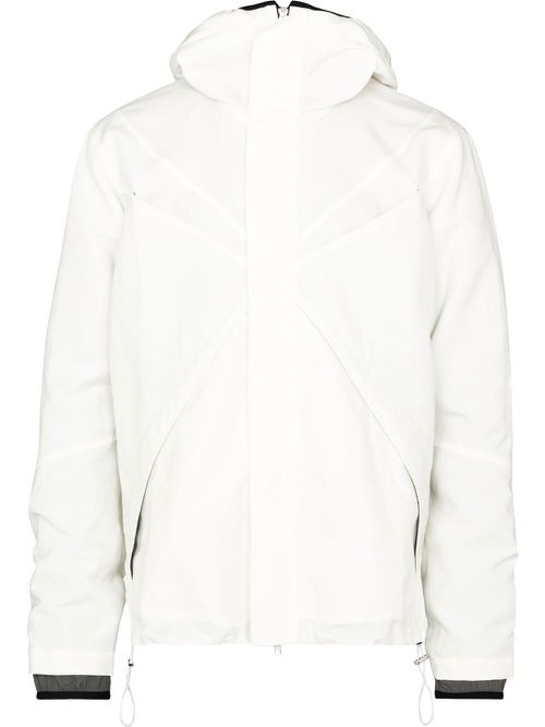 Ljos zipped pockets hooded jacket - White