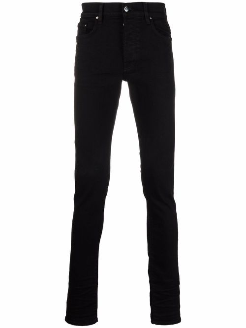 Logo-plaque skinny jeans - Black