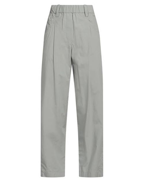 Brunello Cucinelli Woman Pants Light grey Size 0 Cotton, Brass
