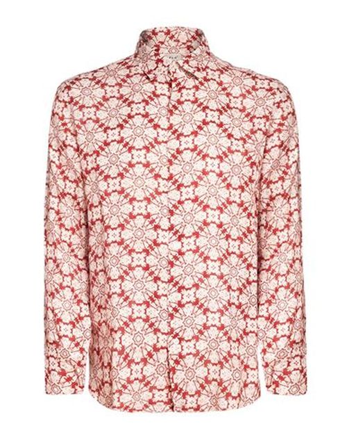 Man Shirt Red Size XL Linen