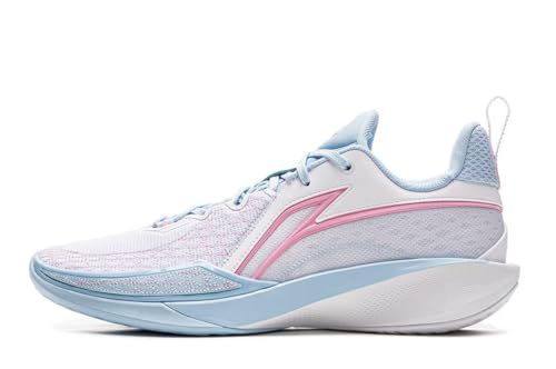 LI-NING Shining 2 Men's Basketball Shoes Lining Anti-Slip Professional Shock Absorption Sneakers Sports Shoes Pink Beige US