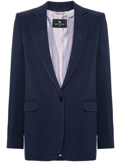 Single-breasted blazer - Blue
