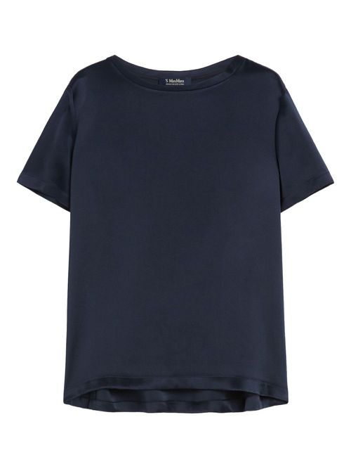 Crew-neck short-sleeve top - Blue