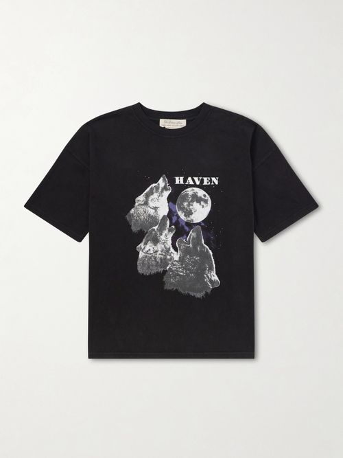 Howling Wolves Printed Cotton-Jersey T-Shirt
