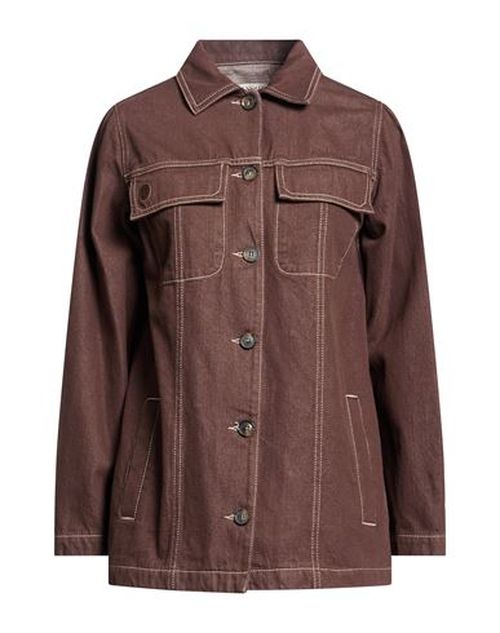 Woman Denim shirt Brown Size 4 Cotton