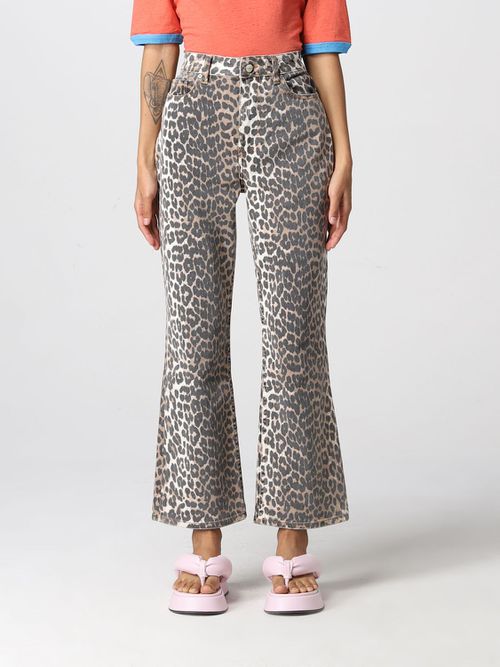 Betzy jeans with leopard print