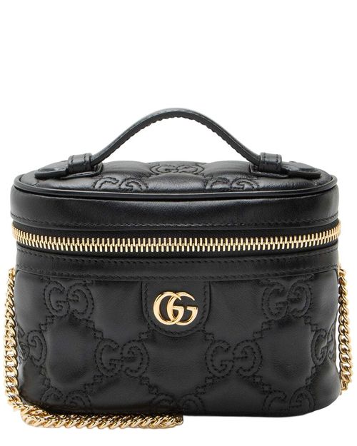 Black Jumbo GG Matelasse Leather Mini Vanity Crossbody (Authentic Pre-  Loved)