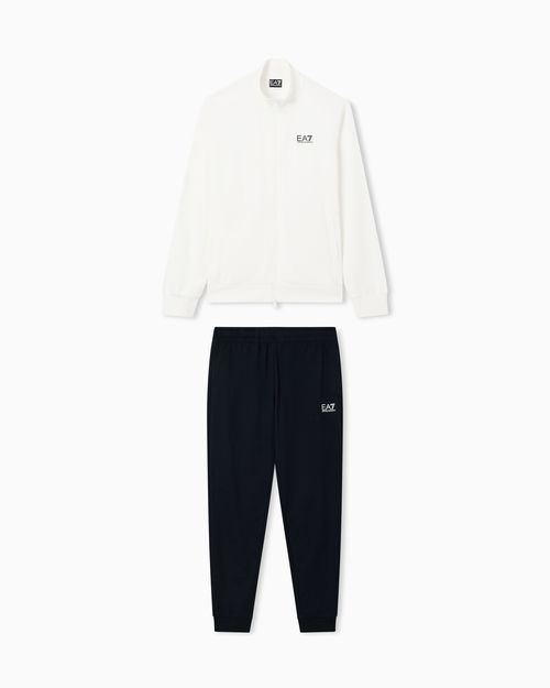 Cotton suit with zip and stand collar Core Identity
