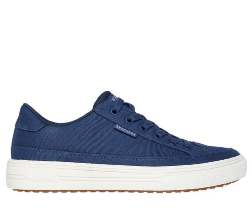 Skechers Men's Arch Fit Arcade - Meet Ya There Sneaker in Navy Blue, 11, Vegan, Machine Washable